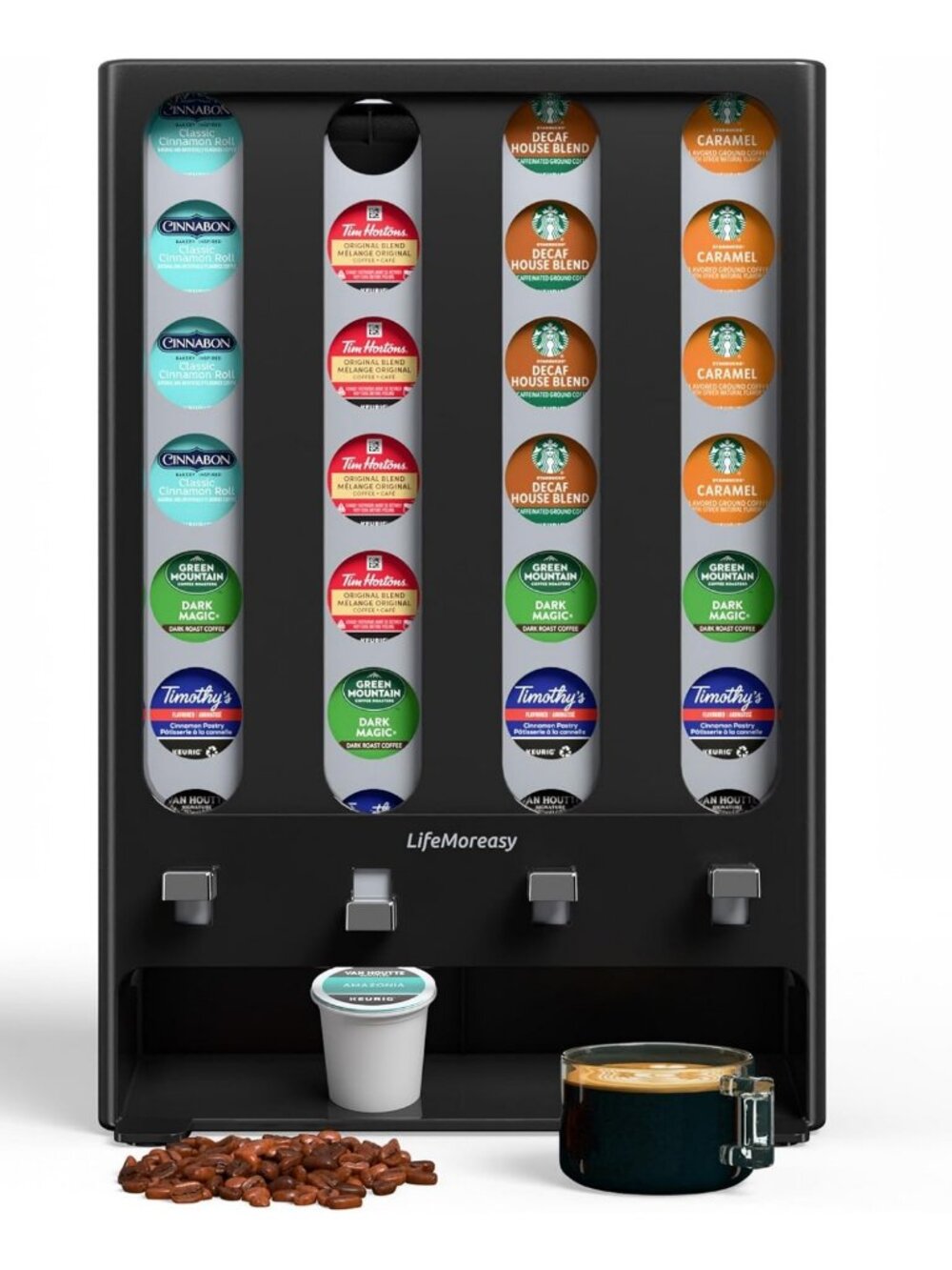 K Cup Holder Creative Coffee Pods Storage Stand Vending-Style K Pod Dispenser K
